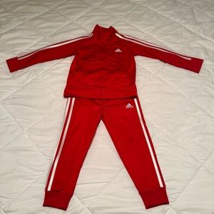 Adidas Tricot Tracksuit Red Size 4